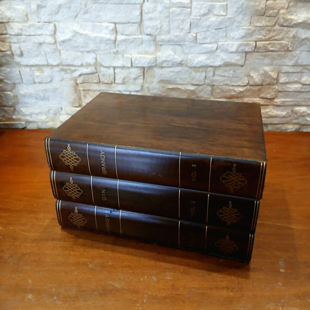 Raro Armadietto da Bar Segreto Giapponese (1950-1960) con Bottiglie e Bicchierini in Vetro Ambra