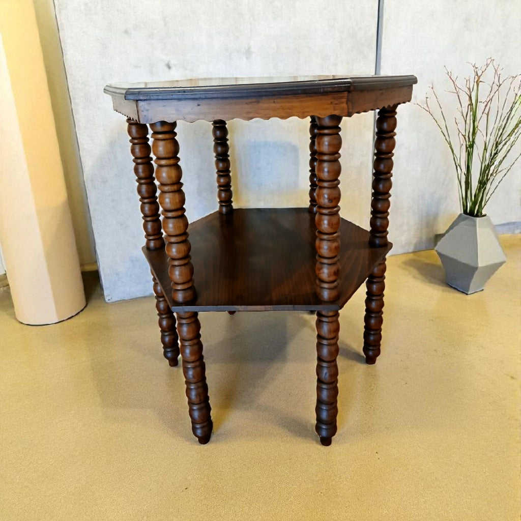 Elegante Tavolino da Caffè Artigianale Anni '50/'60 in Legno Massello - Pezzo Unico