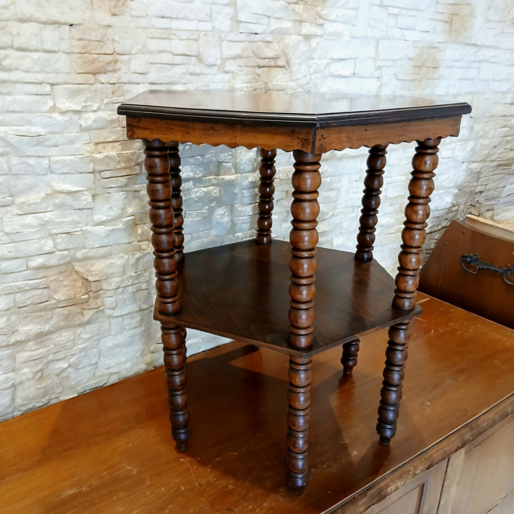 Elegante Tavolino da Caffè Artigianale Anni '50/'60 in Legno Massello - Pezzo Unico