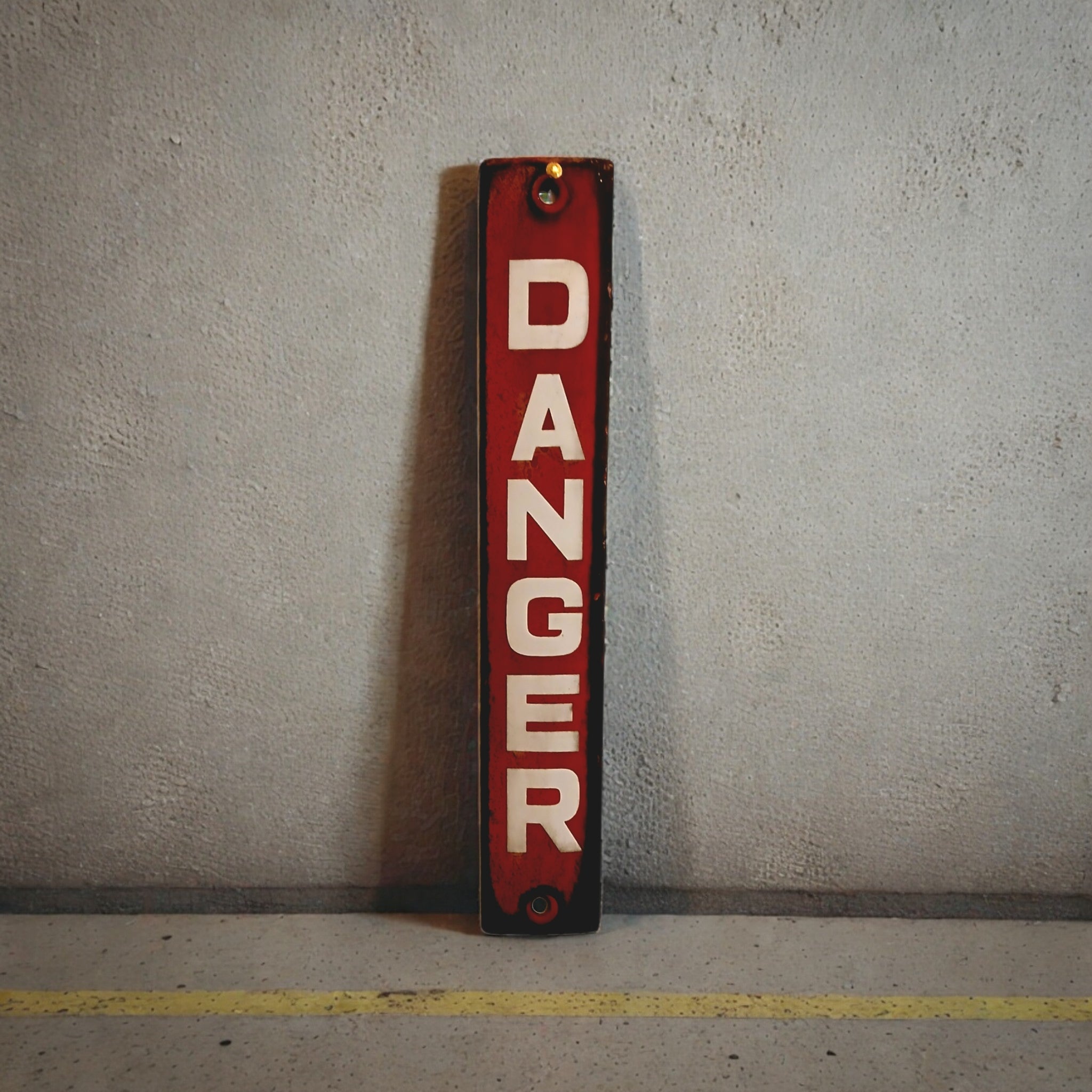 Plaque Métallique DANGER – Vintage Italien Années 60