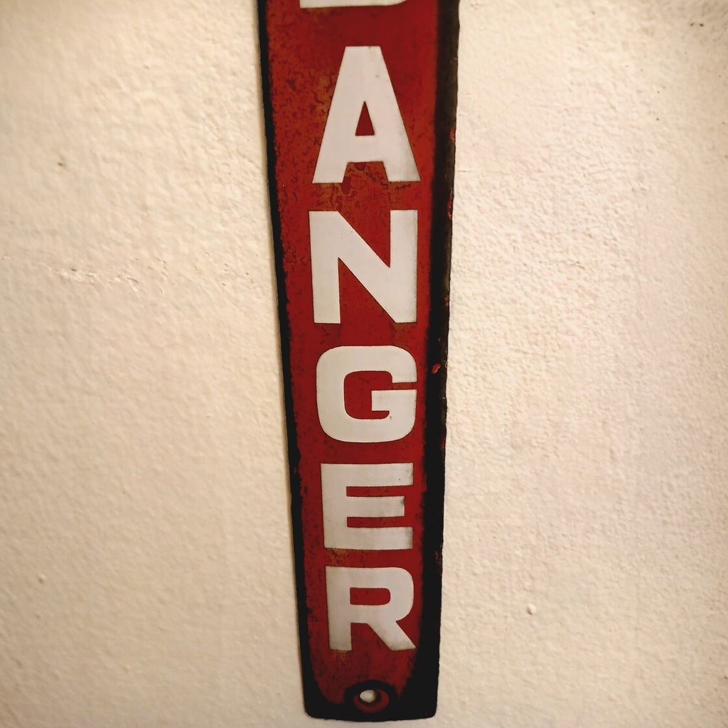 Plaque Métallique DANGER – Vintage Italien Années 60