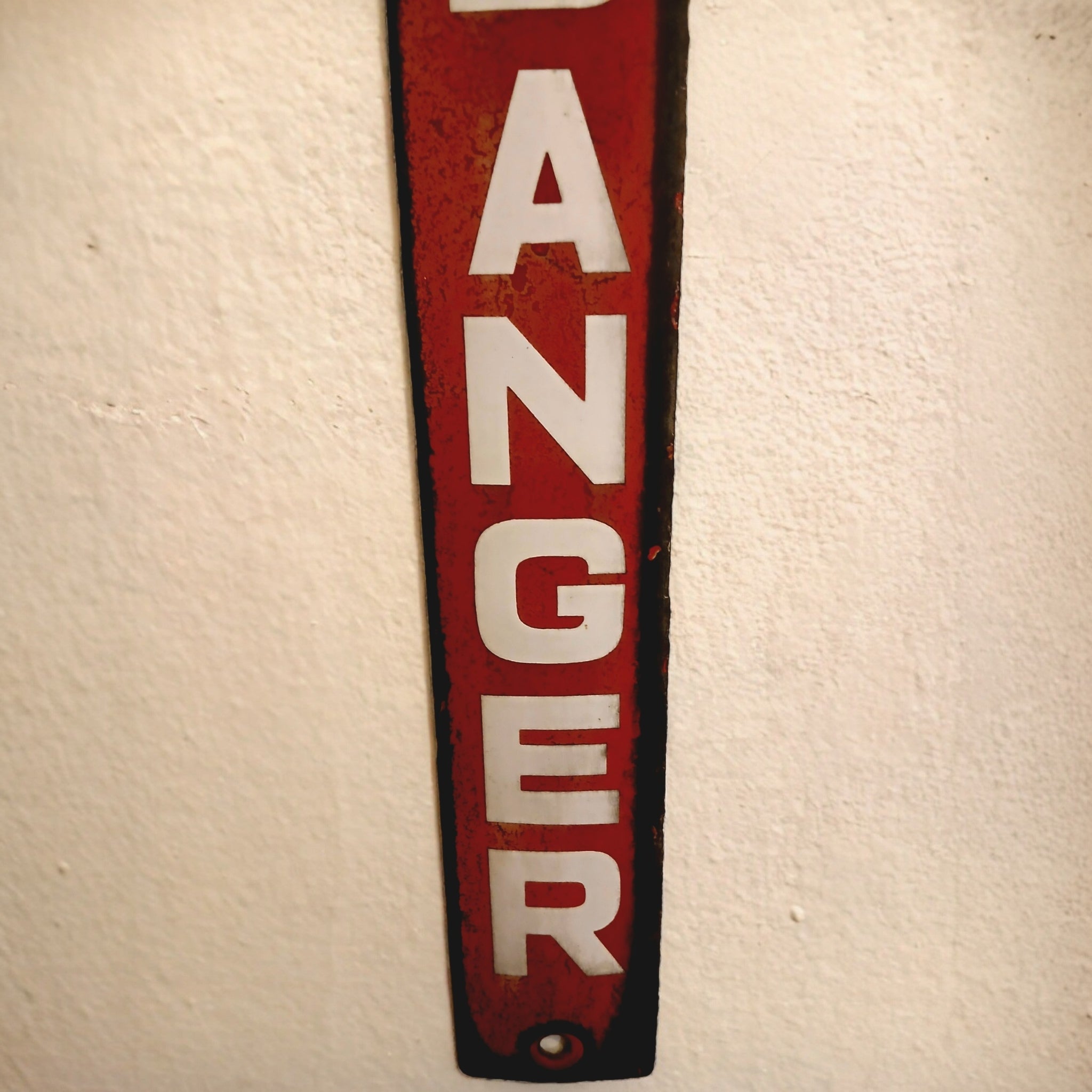 Plaque Métallique DANGER – Vintage Italien Années 60