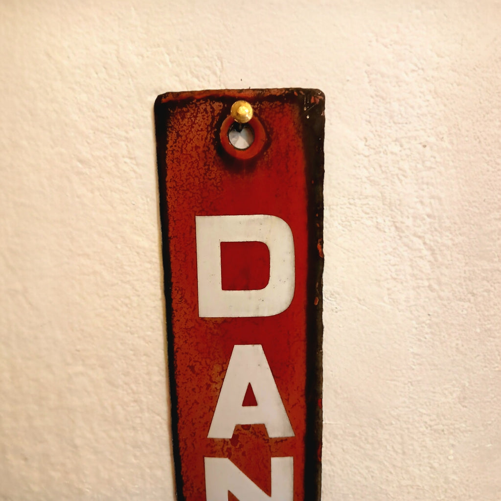 Plaque Métallique DANGER – Vintage Italien Années 60