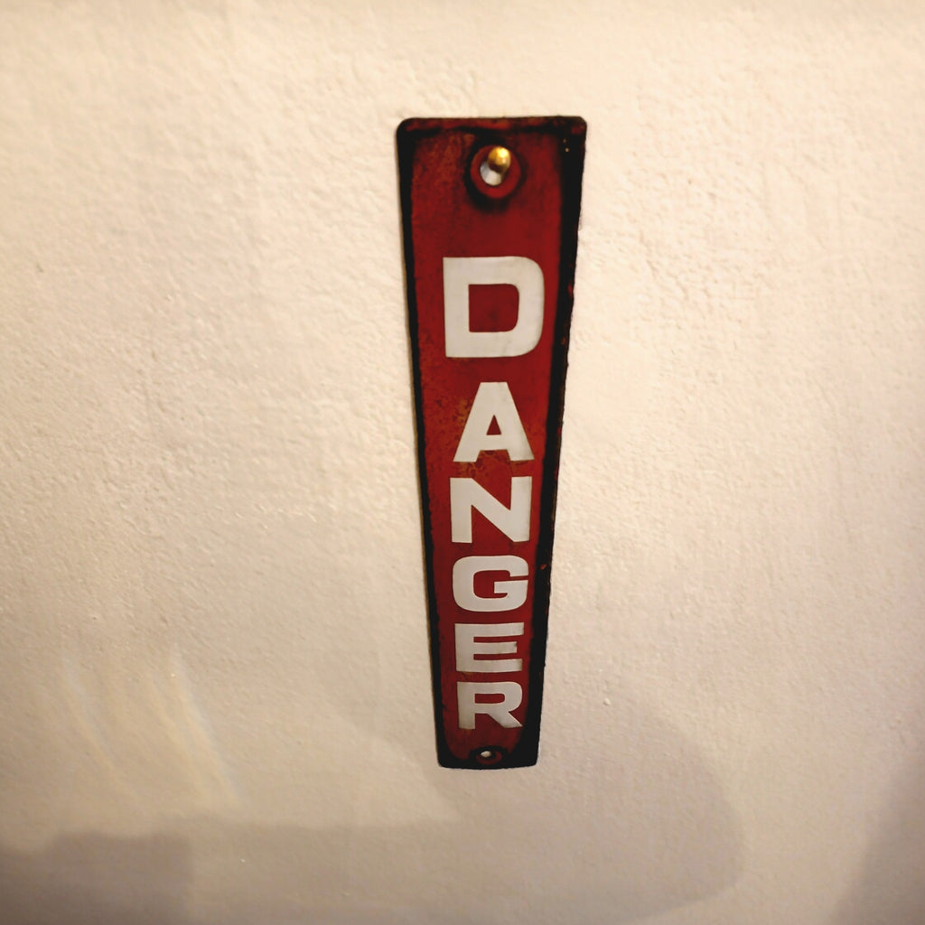 Plaque Métallique DANGER – Vintage Italien Années 60
