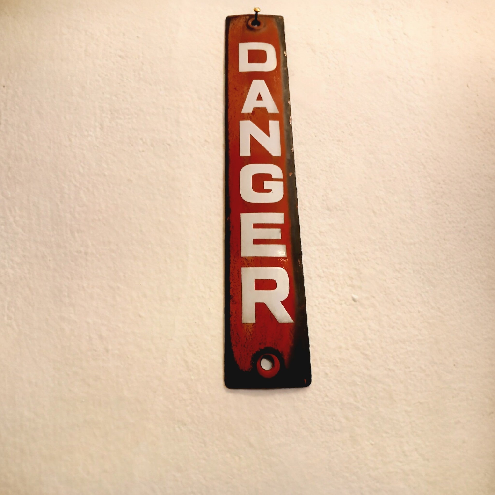 Plaque Métallique DANGER – Vintage Italien Années 60