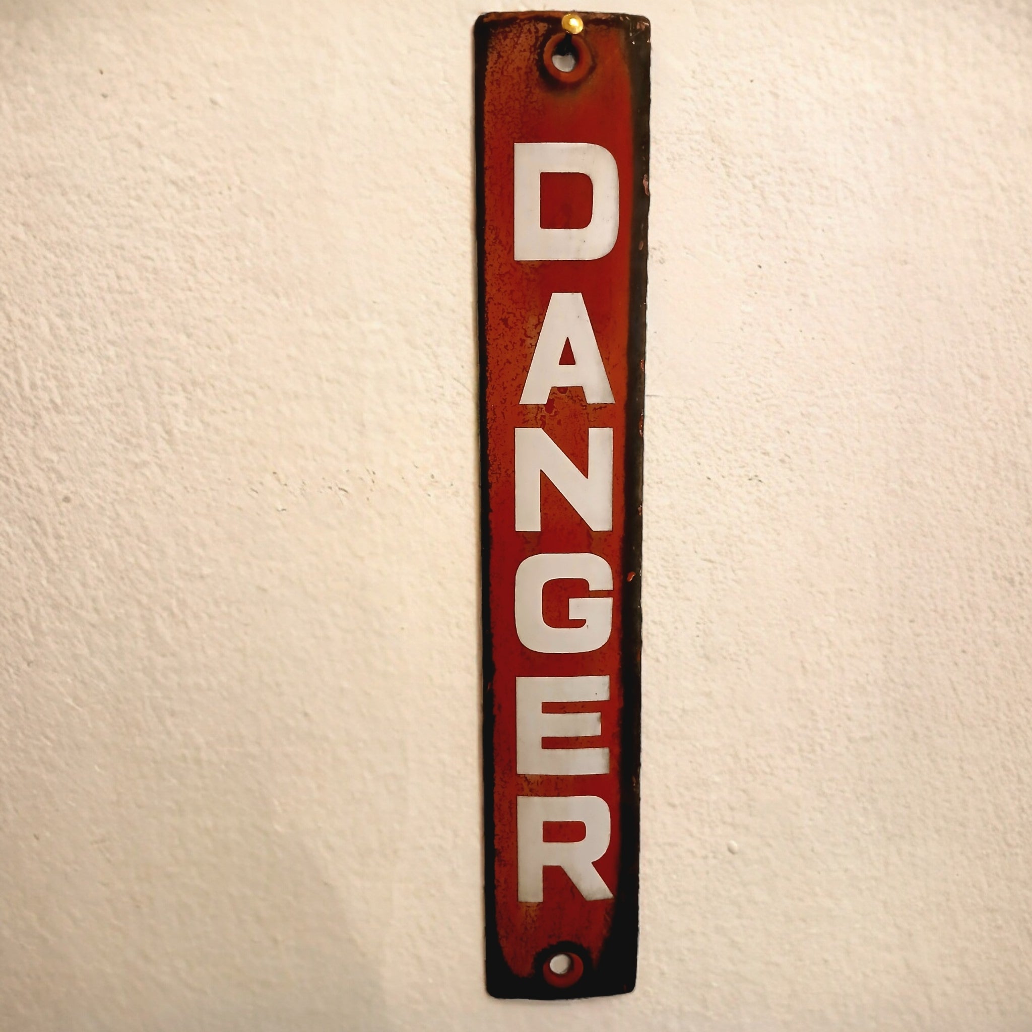 Plaque Métallique DANGER – Vintage Italien Années 60