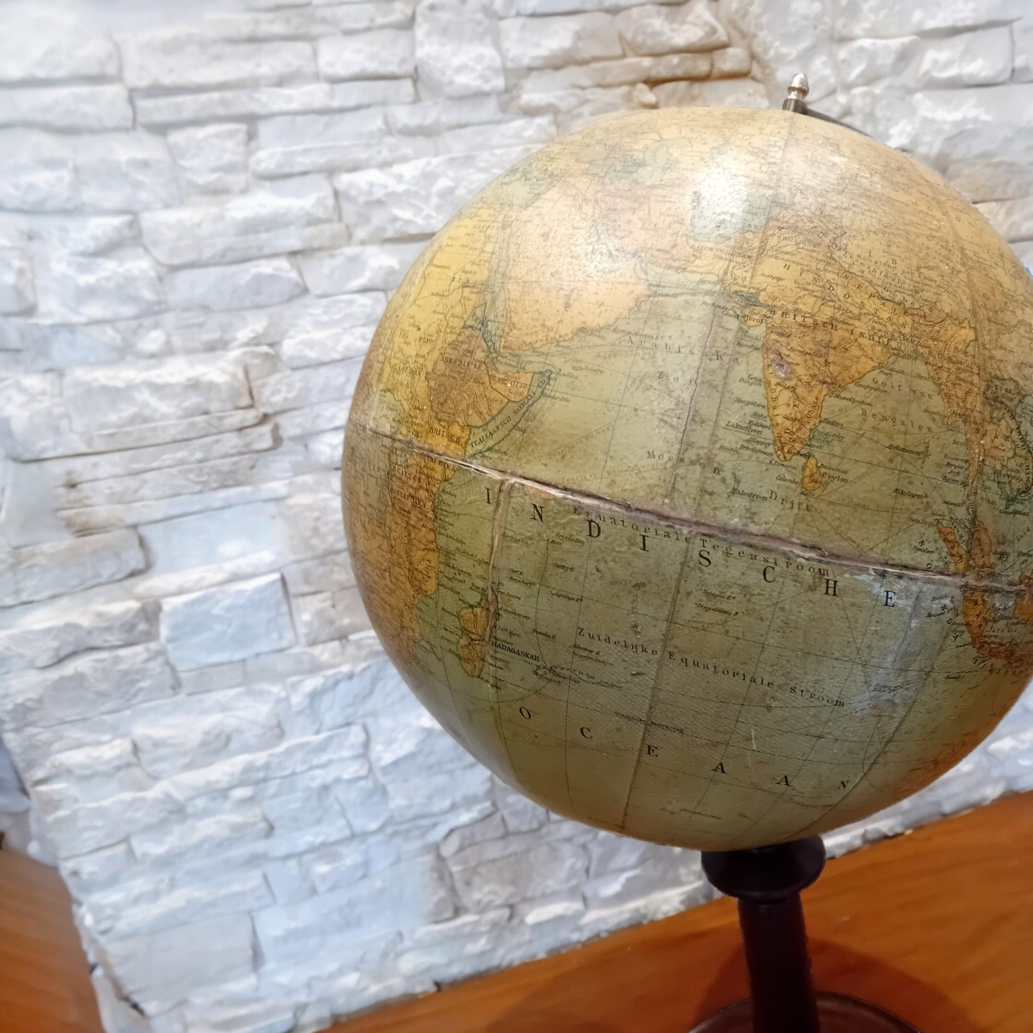 Mappemonde antique H.A. Kramers & Zoon – Dietrich Reimer, Berlin vers 1922