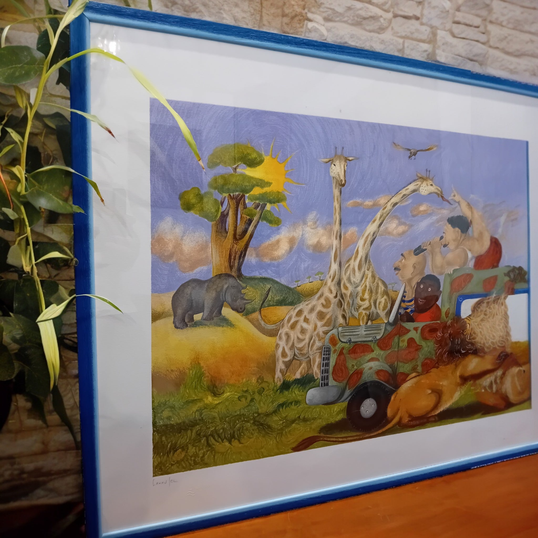 Lithographie "Safari" – Pino Procopio, LXXXV/CL