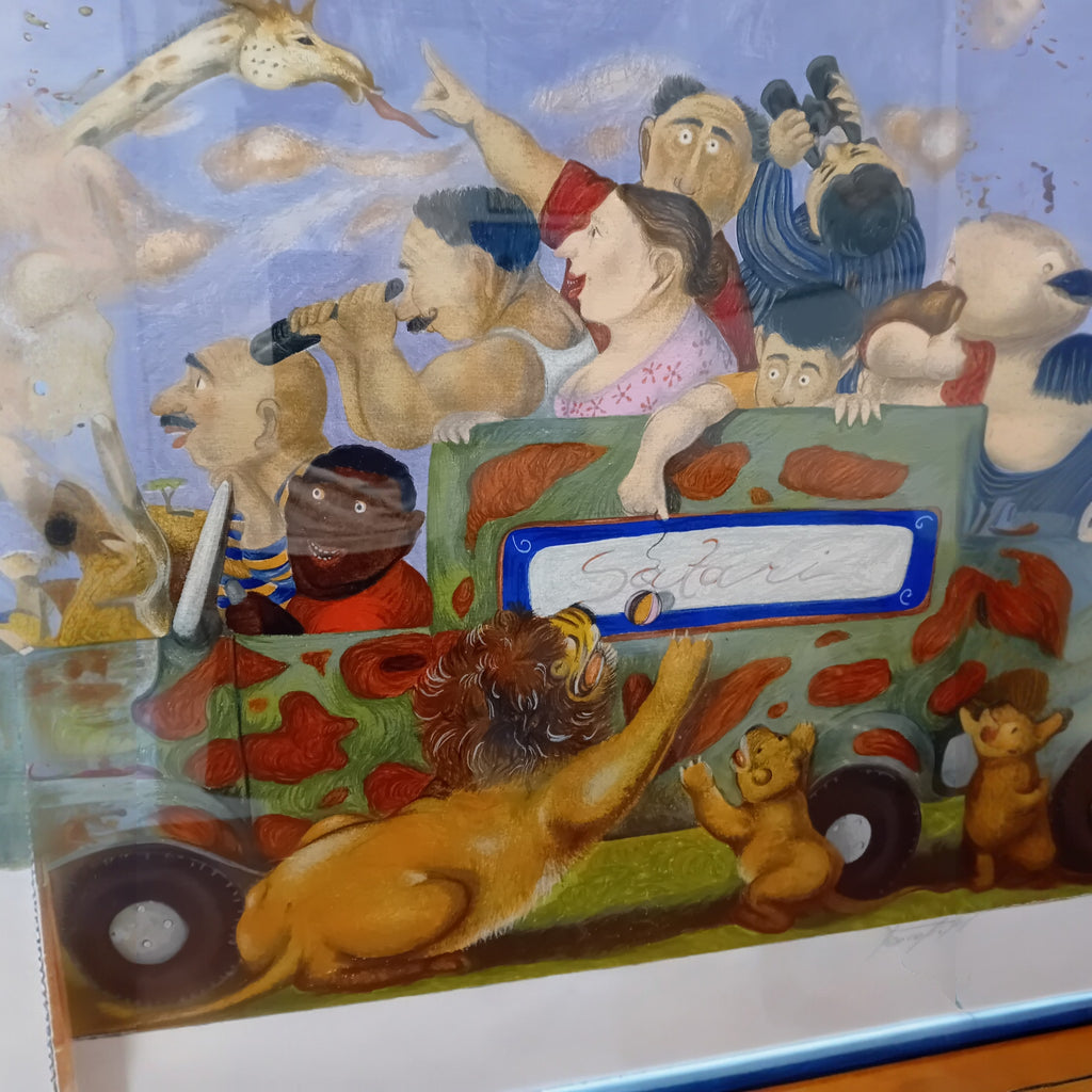 Lithographie "Safari" – Pino Procopio, LXXXV/CL