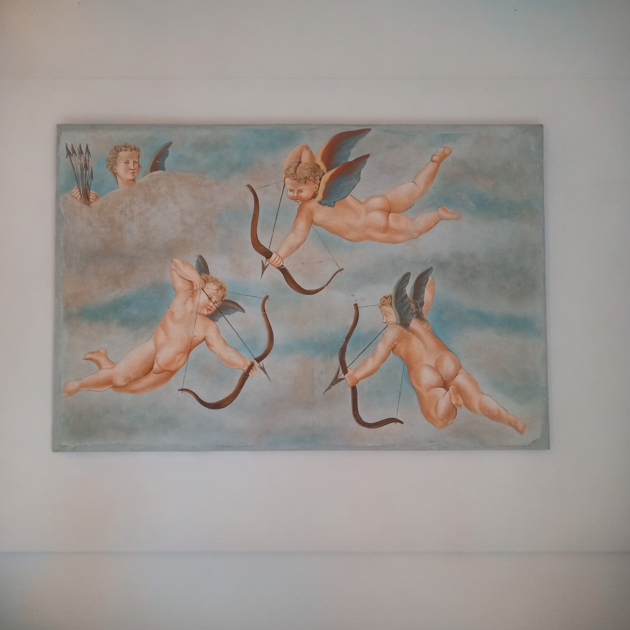 Strappo d'Affresco Originale – "Il Trionfo di Galatea" da Raffaello Sanzio, Secondo Ottocento