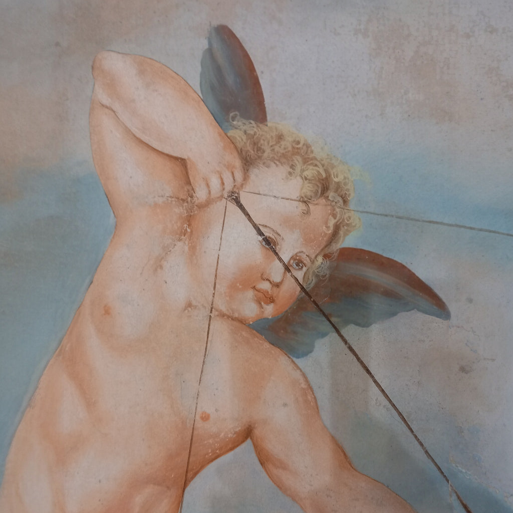 Strappo d'Affresco Originale – "Il Trionfo di Galatea" da Raffaello Sanzio, Secondo Ottocento