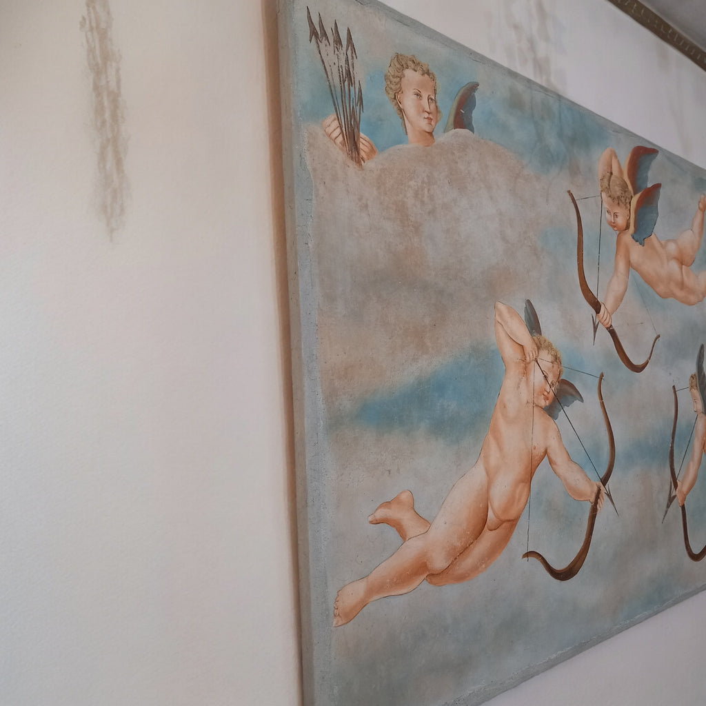 Strappo d'Affresco Originale – "Il Trionfo di Galatea" da Raffaello Sanzio, Secondo Ottocento