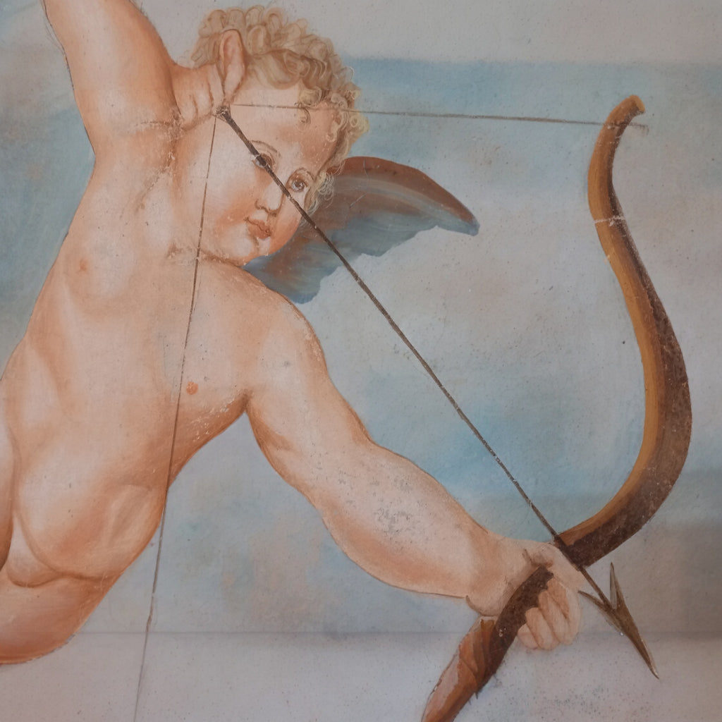Strappo d'Affresco Originale – "Il Trionfo di Galatea" da Raffaello Sanzio, Secondo Ottocento