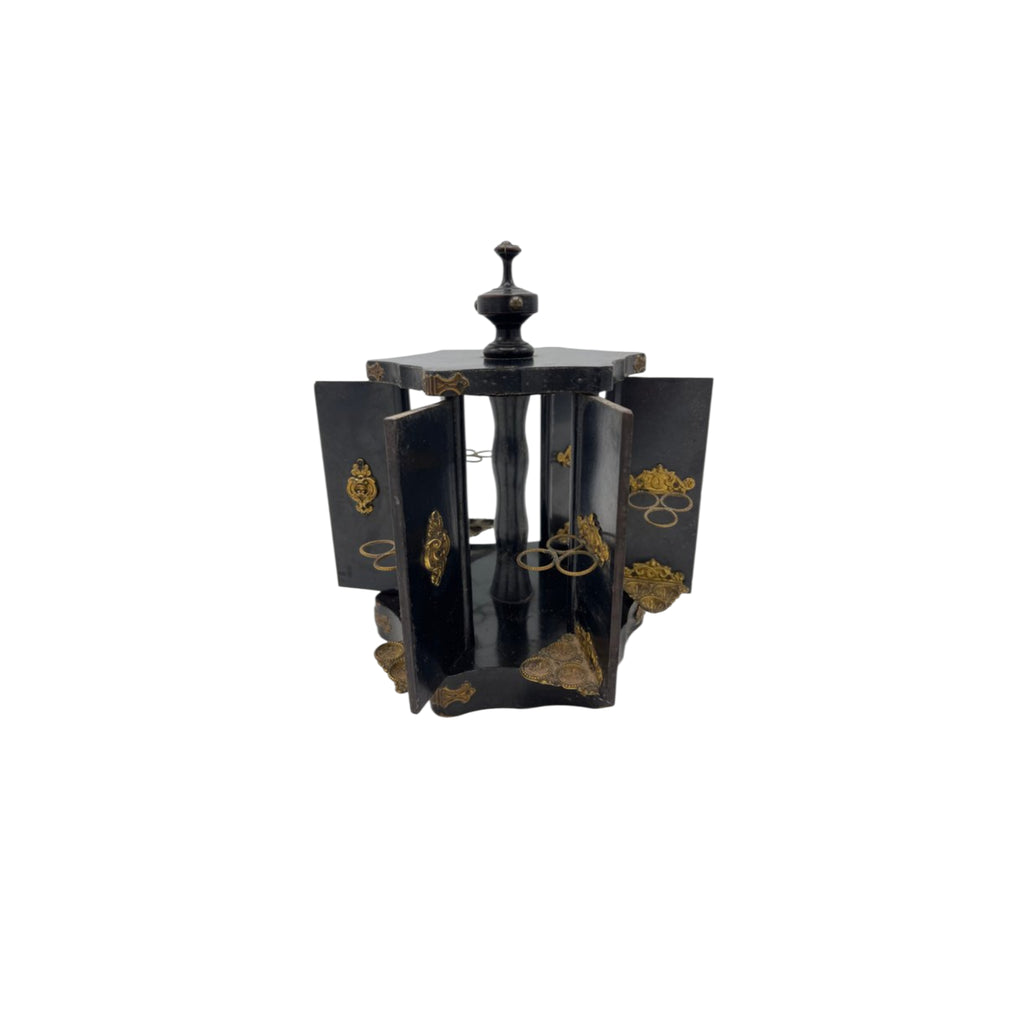Portasigari Humidor Francese in Legno e Ottone – Periodo 1850-1900