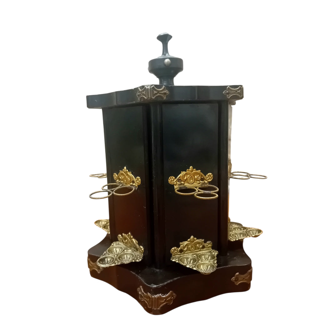 Portasigari Humidor Francese in Legno e Ottone – Periodo 1850-1900