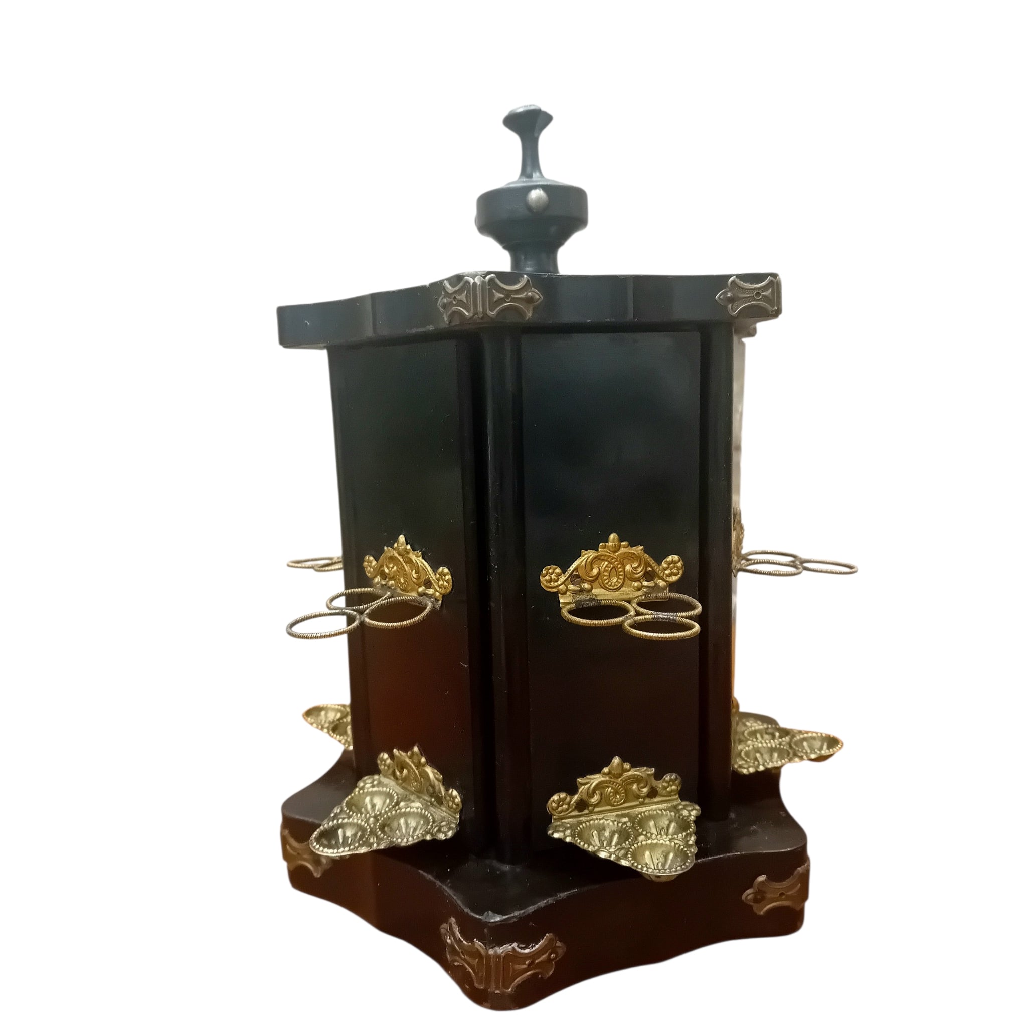 Portasigari Humidor Francese in Legno e Ottone – Periodo 1850-1900