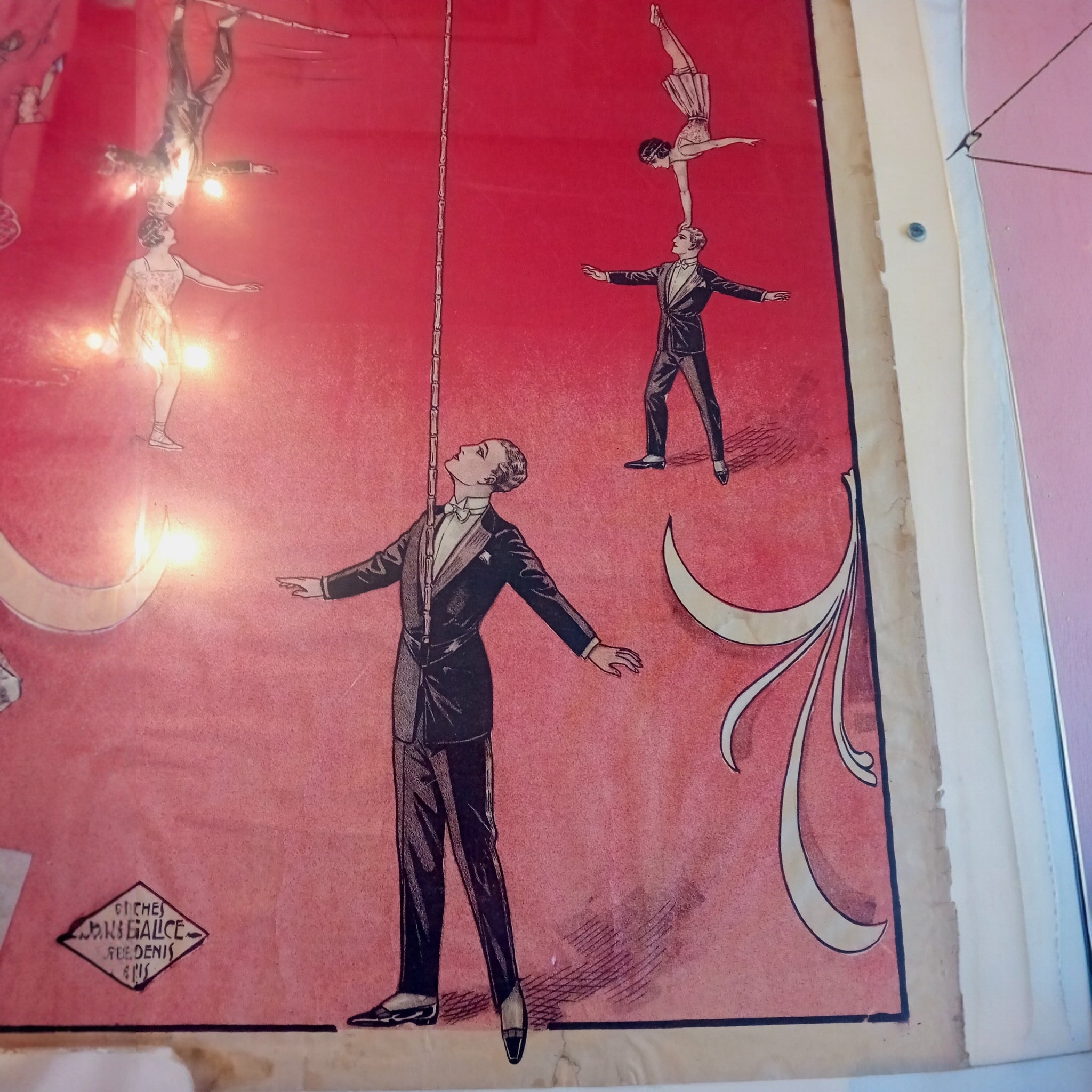 Manifesto Originale Circo "Affiche Cirque Perchistes" – Louis Galice, Francia, Anni 1900