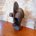 Maschera Songye Originale in Legno – Repubblica Democratica del Congo, 60 cm