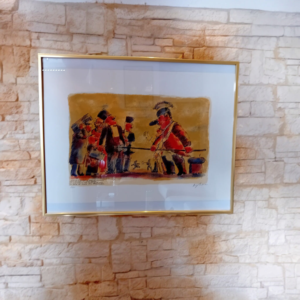 "Re Coviello" – Litografia Originale di Franz Borghese, Edizione Limitata, Firmata
